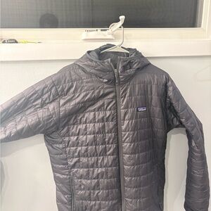 Patagonia Charcoal Nanopuff hooded Jacket
